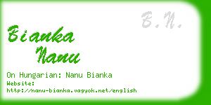 bianka nanu business card
